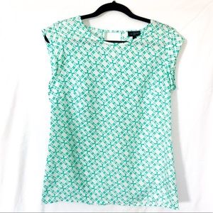 The Limited Teal Patterned Blouse Size Small